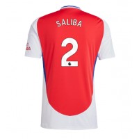 Camiseta Arsenal William Saliba #2 Primera Equipación Replica 2024-25 mangas cortas